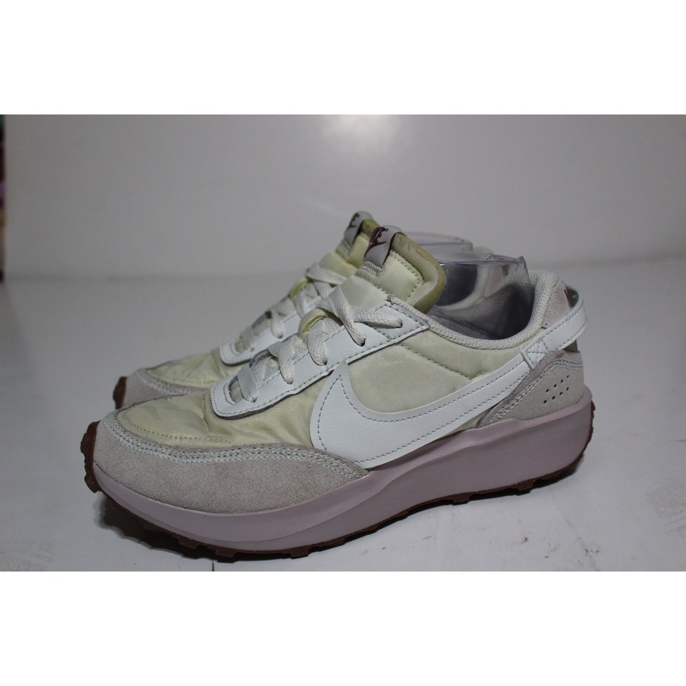 Nike Waffle Debut DH9523-106 Womens 8 Sneaker White Smokey Mauve Suede Shoes